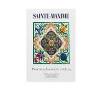 Sainte-Maxime, Provence-Alpes-Côte d'Azur, France - Impression sur toile - Décoration pour chambre à coucher, bureau, chambre - Cadeau - 30 x 45 cm