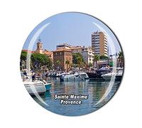 Sainte Maxime Provence France Aimant de réfrigérateur en cristal souvenir touristique collection cadeau réfrigérateur autocollant magnétique