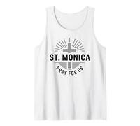 Sainte Monica Pray for Us Patron Croix catholique Débardeur