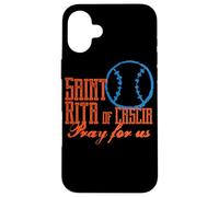 Sainte Rita de Cascia, Saint Patron du Baseball Coque pour iPhone 16 Plus