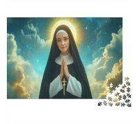 Sainte Rita de Cássia Puzzle 1000 Pièces pour Adultes Religieuse ou Sœur Jeu ÉduChatif Cadeau pour Les Amants Ou Les Amis Jouets Défi Qualité Premium Cadeau Unique 1000pcs (75x50cm)