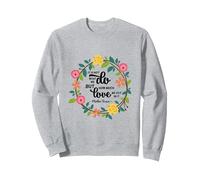Sainte Thérèse de Calcutta Citation Religieuse Sweatshirt, Unisexe pour Adultes, Gris Chiné, M