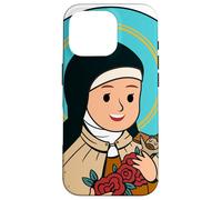 Sainte Thérèse de Lisieux Enfants Petite Fleur Catholique Sainte Âme Coque pour iPhone 16 Pro