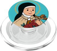 Sainte Thérèse de Lisieux Enfants Petite Fleur Catholique Sainte Âme PopSockets PopGrip pour MagSafe