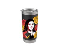 Sainte Thérèse de Lisieux La Petite Fleur Sainte Catholique Sainte Gobelet isotherme en acier inoxydable double paroi