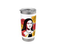 Sainte Thérèse de Lisieux La Petite Fleur Sainte Catholique Sainte Gobelet isotherme en acier inoxydable double paroi