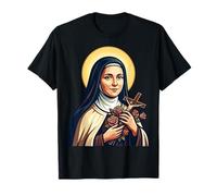 Sainte Thérèse de Lisieux La Petite Fleur Sainte Catholique Sainte T-Shirt