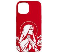Sainte Thérèse de Lisieux Petite Fleur Saint Roses Art Catholique Coque pour iPhone 15