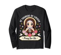 Sainte Thérèse de Lisieux Priez pour Nous Roses catholiques pour Enfants Manche Longue