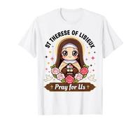 Sainte Thérèse de Lisieux Priez pour nous Roses catholiques pour enfants T-Shirt