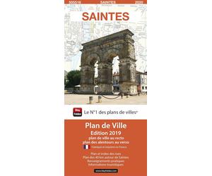 Saintes, Charente-Maritime - Plan de ville | Blay Foldex
