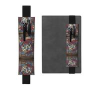 Saints and Sinners Porte-stylo réglable en cuir noir pour journaux, carnets, planificateurs et tablettes