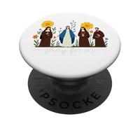 Saints Floraux - Sainte Thérèse, Sainte Marie, St François Assise PopSockets PopGrip Adhésif