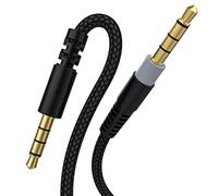 Saipomor Cloud Alpha Câble audio auxiliaire 3,5 mm compatible avec casques de jeu Kingston Hyperx Cloud Alpha et Kingston Hyperx Cloud Mix (1,5 m)