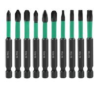 Saipor 10 Pièces 70mm Long Embouts de Tournevis Torx Phillips PoziDriv, Embout Visseuse Torx POZI Croisée, Hex Tige Embout Vissage Magnétique pour Tournevis Électriques à Main