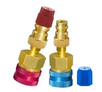 Saipor 2 Pièces Adaptateurs de Coupleurs Rapides R1234YF, Adaptateurs R1234yf vers R134a Côté Haut/Bas Adaptateur Kit de pour R1234YF Recharge d'évacuation du Système de Réfrigérant A/C