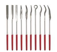Saipor Lot de 10 mini limes à aiguilles diamantées pour bijoutiers, métal, céramique, pierre, verre, bois - 3 x 140 mm