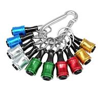 Saipor Lot de 10 porte-embouts de tournevis portables en alliage d'aluminium pour perceuse à tige hexagonale de 6,35 mm