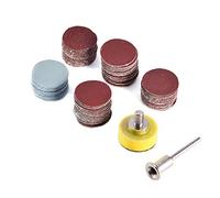 Saipor Lot de 100 disques abrasifs de 25 mm de diamètre avec tampon de 3 mm pour outil rotatif Dremel 100/180/240/1500/3000