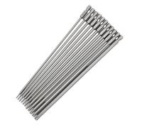 Saipor Lot de 11 embouts de tournevis Torx longs de 200 mm - Foret magnétique Torx 1/4" - Tige hexagonale - Jeu de tournevis à tête étoilée - En acier S2 - Jeu d'embouts électriques T6-T40