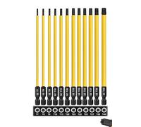 Saipor Lot de 12 Embouts de Tournevis Torx, 150mm Tamper Proof Tournevis Torx Embouts Magnétiques Tige Hexagonale 1/4'' Torx Bits pour Tournevis et Visseuse électrique (T7-T40)