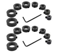 Saipor Lot de 2 bagues de butée de profondeur avec clé hexagonale, foret d'arrêt profondeur, anneau de limiteur de profondeur, bague de réglage de la position (3/4/5/6/8/10/12/16 mm).