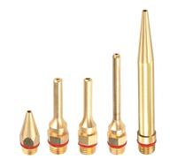 Saipor Lot de 5 buses de pistolet à colle en cuivre avec joint torique, petit alésage, buses à tube long, ensemble de buses interchangeables pour pistolet à colle à chaud 2 x (34/50/70/100 mm) + 3 x