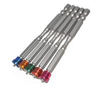 Saipor Lot de 5 embouts de tournevis cruciformes Ph2 de 100 mm de long - Embouts magnétiques cruciformes hexagonaux Philips de 1/4" pour cloison sèche - Embouts pour tournevis électrique manuel