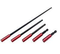 Saipor Lot de 5 Porte-embouts Magnétiques, 50/60/100/150/300mm de Long Porte Embout Visseuse a Choc, Rallonge Visseuse Tige hexagonale 6,35 mm