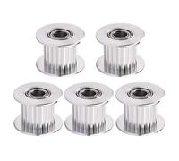 Saipor Lot de 5 poulies GT2 - Lisse - En aluminium - Pour imprimante 3D - 6 mm de largeur - 20 dents - Alésage 5 mm