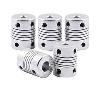 Saipor Lot de 5 raccords flexibles (5 mm à 8 mm) en alliage d'aluminium - Connecteur articulé - Compatible avec moteur pas à pas NEMA 17, imprimante 3D RepRap ou machine CNC