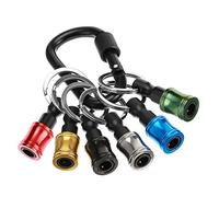 Saipor Lot de 6 porte-clé en alliage d'aluminium - Porte-embouts - Support de tournevis - Changement rapide - Support de vis pour foret hexagonal 1/4"
