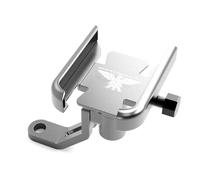SAIQIAFC Moto Support Telephone Scooter Support Téléphone pour Rétroviseur Moto avec Rotation à 360°pour Moto Morini X-Cape 650 T/TS Seiemmezzo STR SCR Corsaro ZZ ZT -Mirror Silver