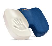 SAIREIDER Coussins de chaise pour bureau en mousse à mémoire de forme pour douleurs au coccyx, coussin de siège de voiture, coussin de soulagement de la sciatique, bonne posture assise (bleu marine)