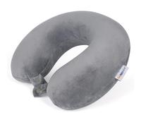 SAIREIDER Oreillers de Voyage pour Dormir en Avion 100% Pure Mousse à mémoire de Forme avec Housse Lavable (Gris)