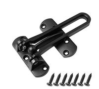 SAISN Loquet de verrouillage de porte renforcé pour la sécurité de la maison, serrures de porte d'entrée pour enfants, alliage d'aluminium massif épais (noir)