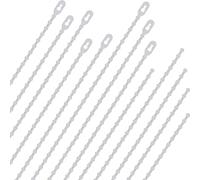 SAISN Lot de 100 attaches de câble réglables en perles réutilisables en plastique léger Blanc 25,4 cm