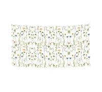 Saison aquarelles d'herbes florales, décorations d'Halloween, panneau à suspendre pour intérieur et extérieur, fournitures de vacances avec œillets métalliques