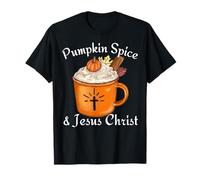 Saison d'automne Mignon Citrouille Épices et Jésus Christ Thanksgiving T-Shirt