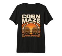 Saison des récoltes de Labyrinthe de maïs Aventure d'automne T-Shirt Haut de Gamme