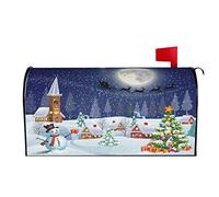 Saison d'hiver Bonhomme de Neige Noël Sapin de Noël traîneau du père noël Lune boîtes aux Lettres Couvre magnétique boîte aux Lettres enveloppes Poste Lettre boîte Couverture Standard surdimensionné