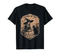 Saison du Chat Sorcier : Ambiance effrayante et familière d'halloween T-Shirt