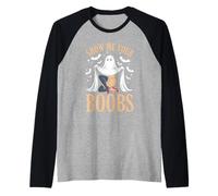 Saison effrayante d'halloween Amusante pour Femme Montrez-Moi Vos Seins Manche Raglan