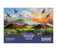 Saison Verte des Chocolate Hills Puzzle en Bois Imperméable DIY Puzzles De 1000 Pièces pour Adultes Coloré Jeux Éducatifs
