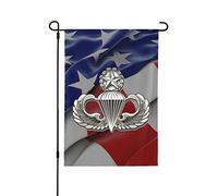 Saisonnières Drapeau De Camion 30X45Cm Saut En Parachute D'Un Maître De L'Armée Américaine Drapeau Vertical Double Face Signes De Jardin Pour Décoration, Saisons, Extérieur