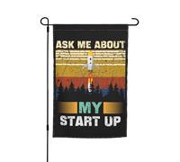 Saisonnières Drapeaux De Jardin 30X45Cm Demandez-Moi Des Informations Sur Ma Start-Up Drapeau De Noël Résistant Drapeau Vertical Pour Décoration, Fête, Cour