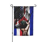 Saisonnières Drapeaux De Vacances 30X45Cm Costa Et American Usa Drapeau De Noël Double Face Drapeaux De Jardin Pour Vacances, Extérieur, Extérieur