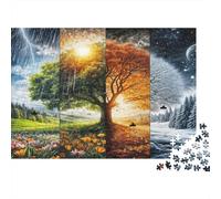 Saisons Arbre Paysage Puzzle 1000 Pièces Educa Jouet Divertissement Créatif De l'art De La Décoration intéressant Jeu Éducatif Challenge Toy Adultes & Enfants des 14 Ans 52x38cm/1000pcs