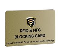 SaiTech IT Cartes RFID Une carte protège l'ensemble du portefeuille pour homme et femme, sans contact, carte de crédit, carte d'identité, guichet automatique - Doré, doré, 1 Pcs Golden, RF