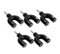 SaiTech IT Lot de 5 adaptateurs répartiteurs audio jack 3,5 mm vers casque (spécialement conçu pour téléphone portable et tablette uniquement)